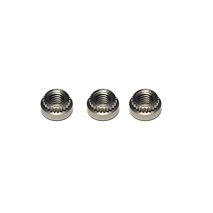 KFS2-M3. Type KF2 and KFS2 - Broaching nuts, internally threaded for mounting on PC boards pem fasteners
